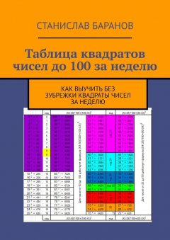 Станислав Баранов - Таблица квадратов чисел до 100 за неделю. Как выучить квадраты чисел без зубрежки за неделю