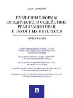 Владислав Панченко - Публичные формы юридического содействия реализации прав и законных интересов. Монография